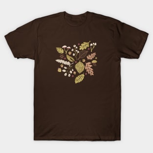 Fall Foliage in Gold and Glitter T-Shirt